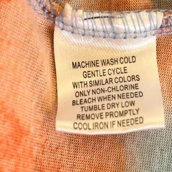 New York Laundry Plus-Size Tie-Dye Cover-up Kimono Duster Lounge Robe Sz 3x - Picture 8 of 8